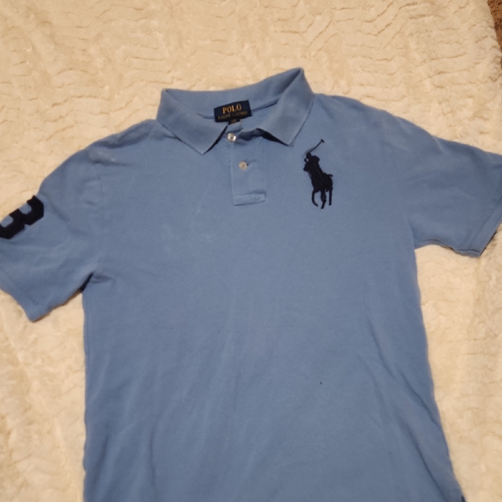 Polo by Ralph Lauren Men's Light Blue Polo Shirt
